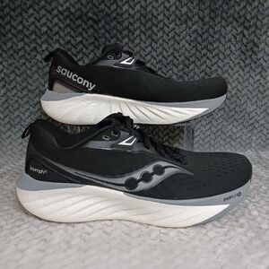 Saucony Triumph 22 Men's Athletic Running Sneakers Shoes Black White Size 12
